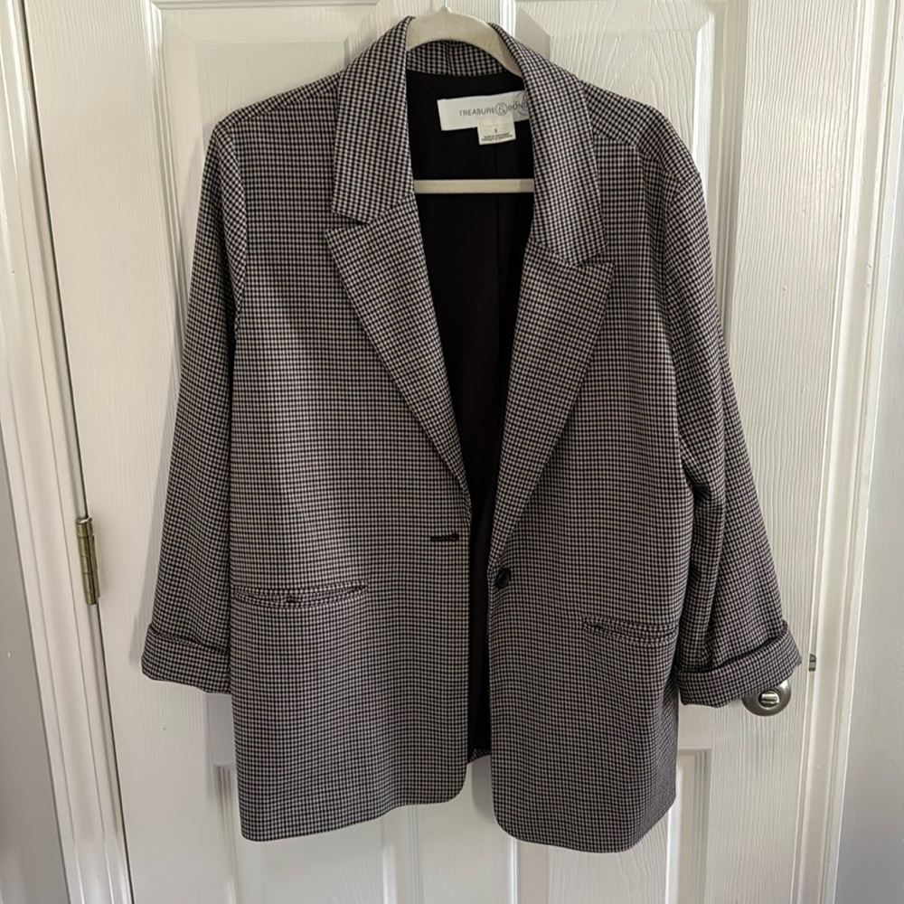 Treasure & Bond Women’s Plaid Blazer